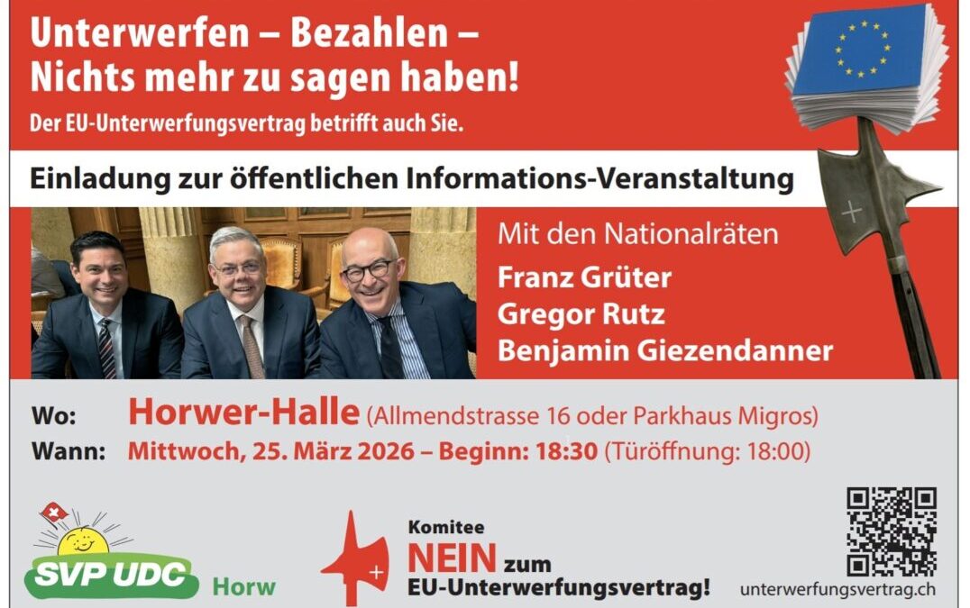Öffentlichen Informations-Veranstaltung Mittwoch, 25. März 2026